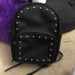 Black Studded Backpack